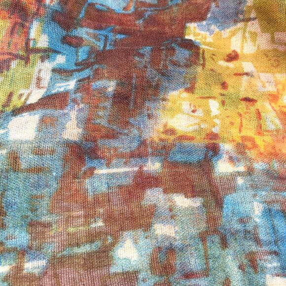 Ladies/Women's Lightweight Floral Print/Solid Color mixture Shawl Scarf For Spri - Picture 5 of 7